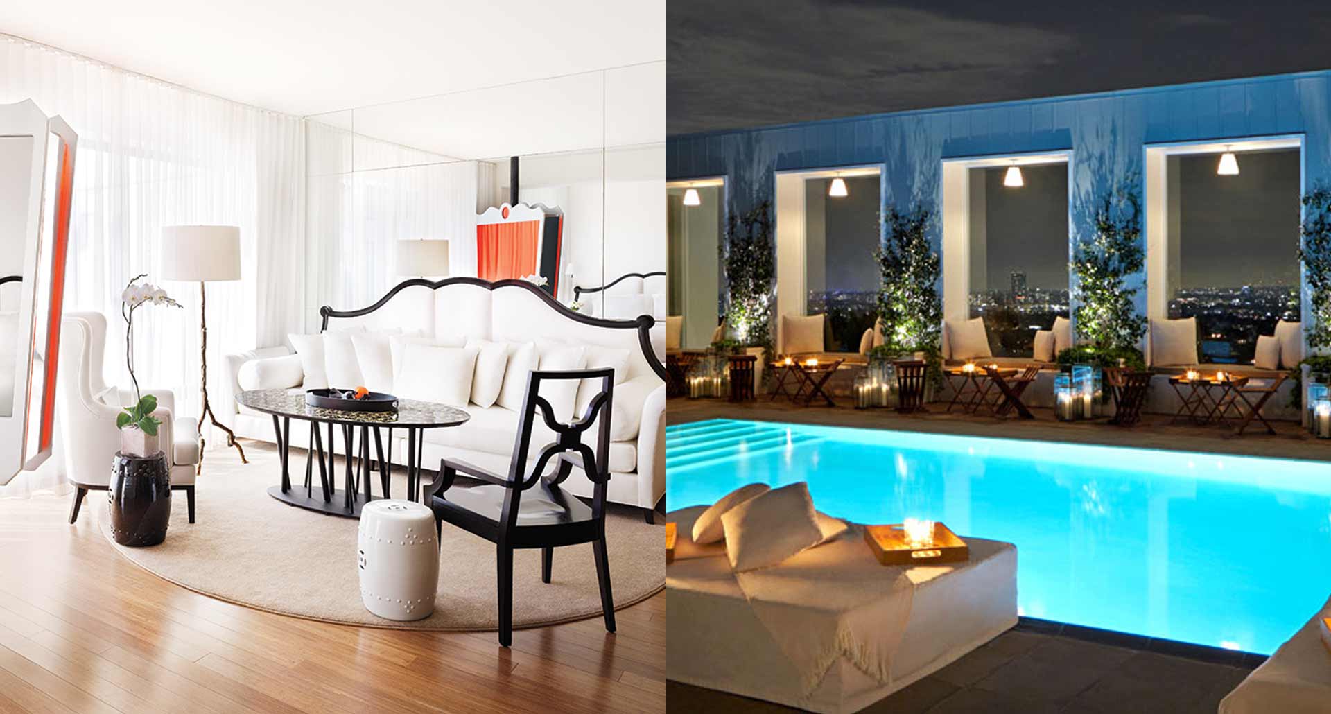 Mondrian Hotel - best nightlife boutique hotel in West Hollywood, California